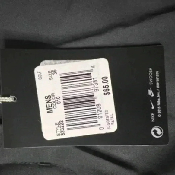 NWT! NIKE Flex Flat Front Core Men's Shorts BLACK Discontinued 833222 Golf - Picture 4 of 6